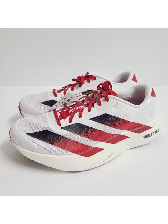 NEW Adidas Adizero Evo SL NC State Running Shoes JQ4571 Size 12 White #1